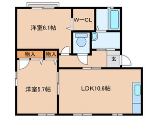 プロスペラーレ・ＯＴＴＯ　Ｄ棟の物件間取画像